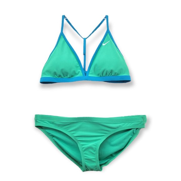 NIKE Swim Solid T-Back Swim Training Bikini Set Women's XL - Picture 2 of 16